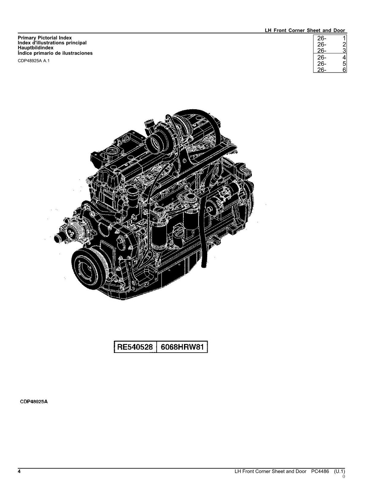 JOHN DEERE 7330 TRACTOR PARTS CATALOG MANUAL #1