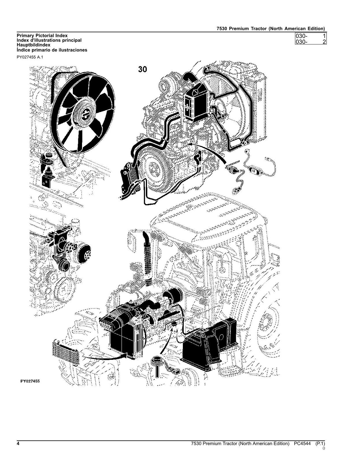 JOHN DEERE 7530 PREMIUM TRACTOR PARTS CATALOG MANUAL #2