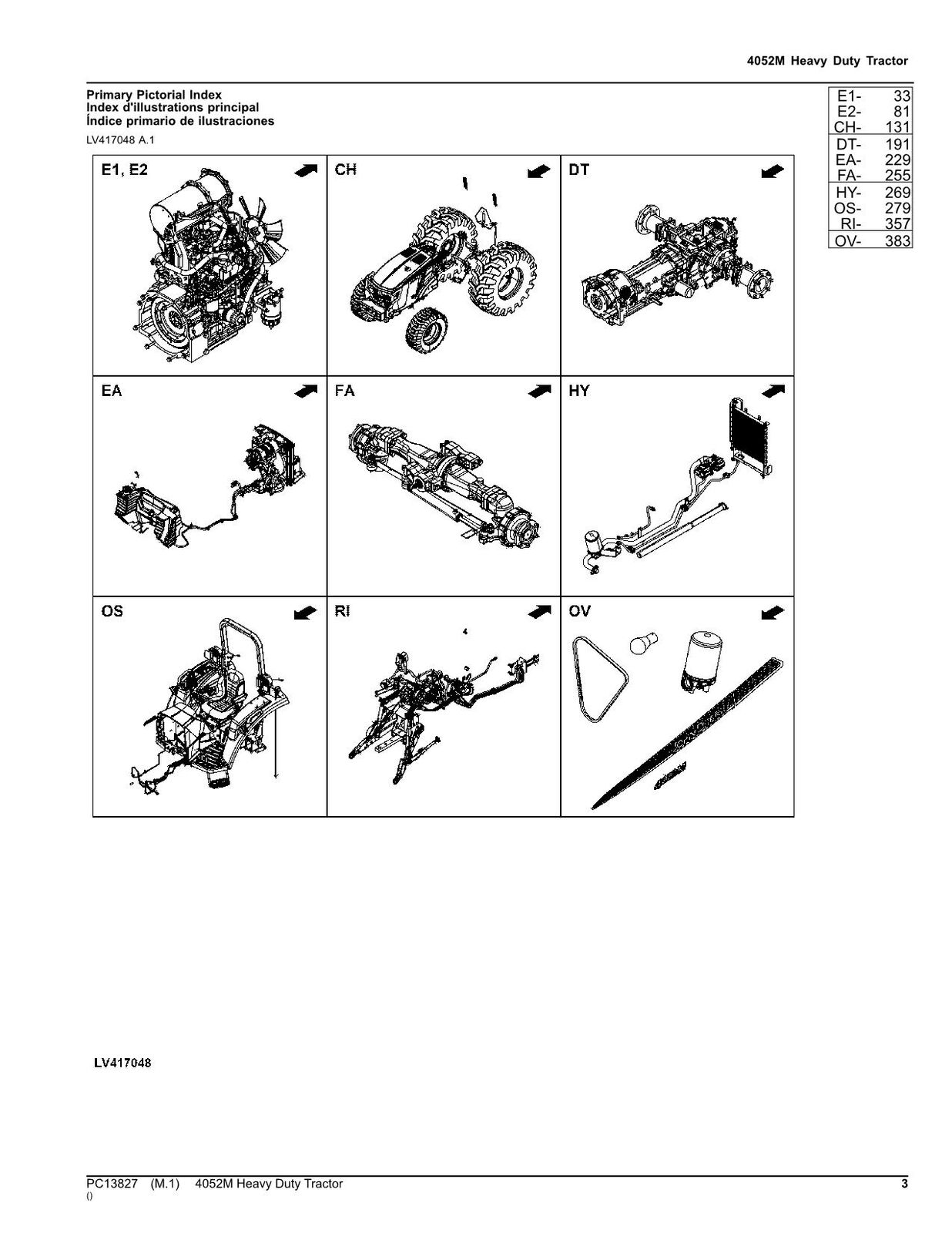 JOHN DEERE 4052M TRAKTOR-TEILEKATALOGHANDBUCH Nr. 3 