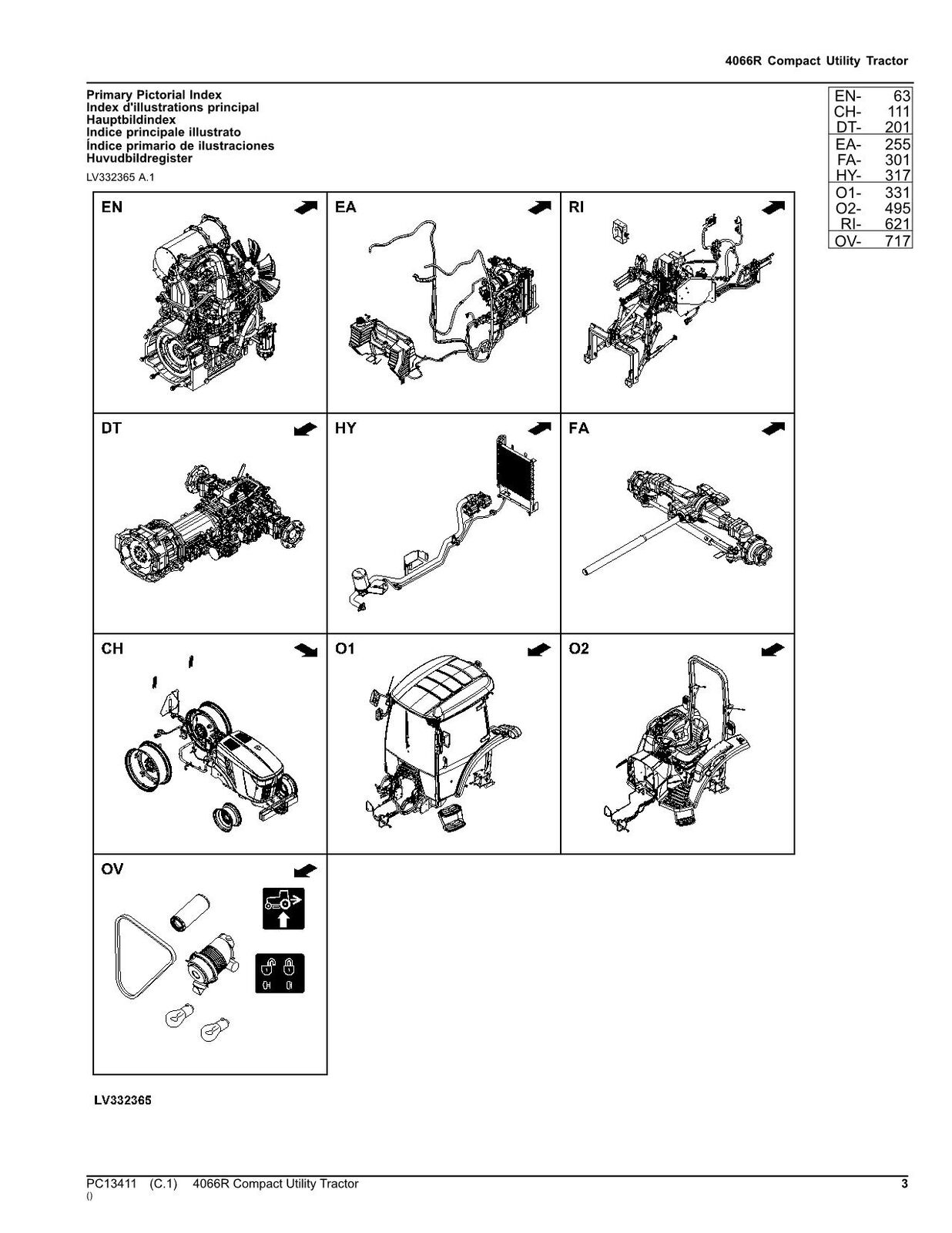 JOHN DEERE 4066R TRACTOR PARTS CATALOG MANUAL #2