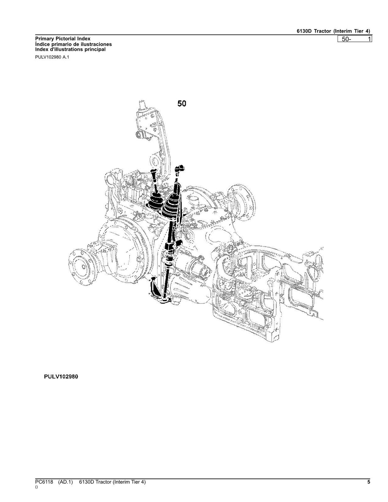 MANUEL DU CATALOGUE DES PIÈCES DU TRACTEUR JOHN DEERE 6130D 