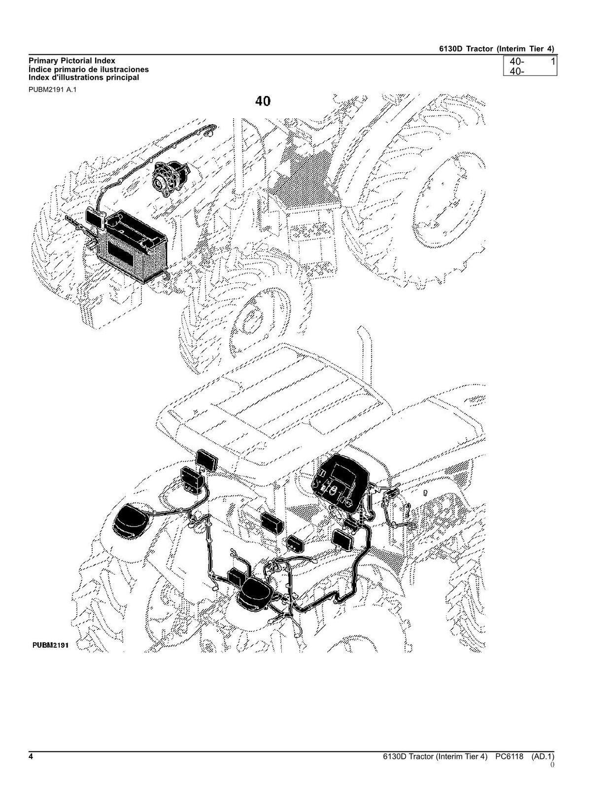 MANUEL DU CATALOGUE DES PIÈCES DU TRACTEUR JOHN DEERE 6130D 