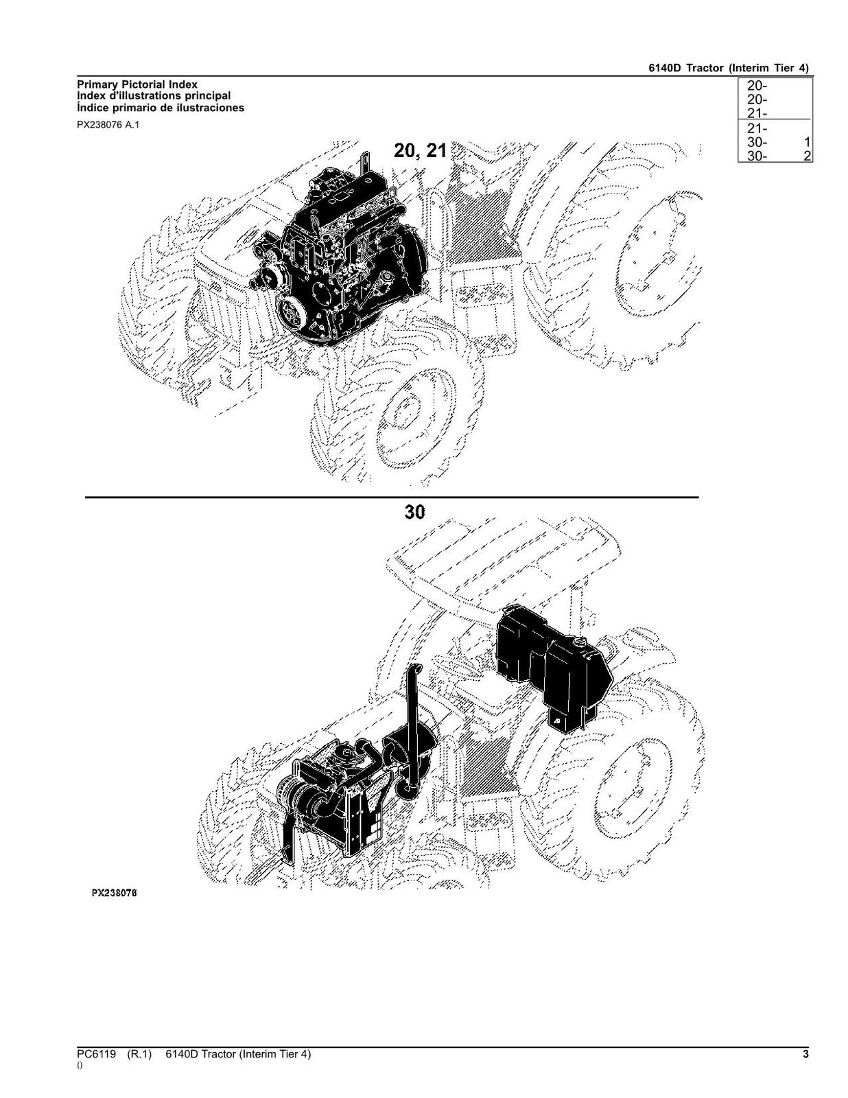 JOHN DEERE 6140D TRAKTOR ERSATZTEILKATALOGHANDBUCH 