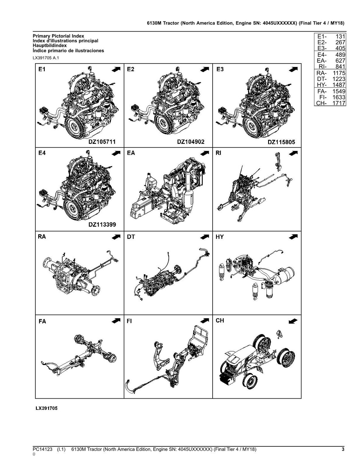 JOHN DEERE 6130M TRAKTOR-TEILEKATALOGHANDBUCH Nr. 2 