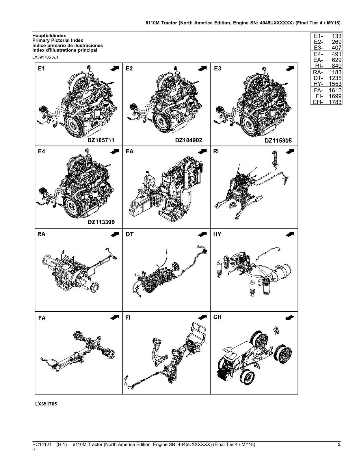 MANUEL DU CATALOGUE DES PIÈCES DU TRACTEUR JOHN DEERE 6110M #2 