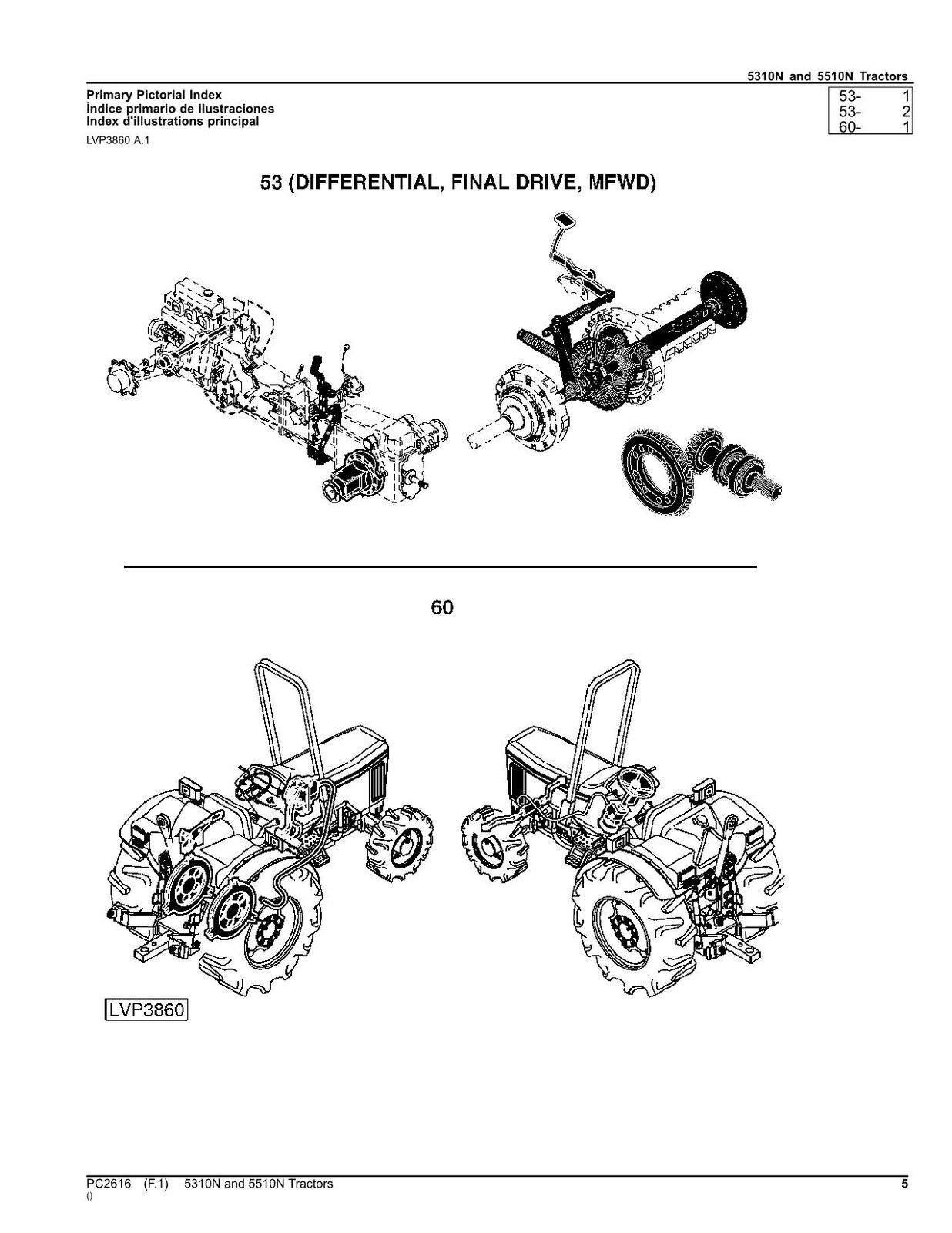 JOHN DEERE 5310N  5510N TRACTOR PARTS CATALOG MANUAL