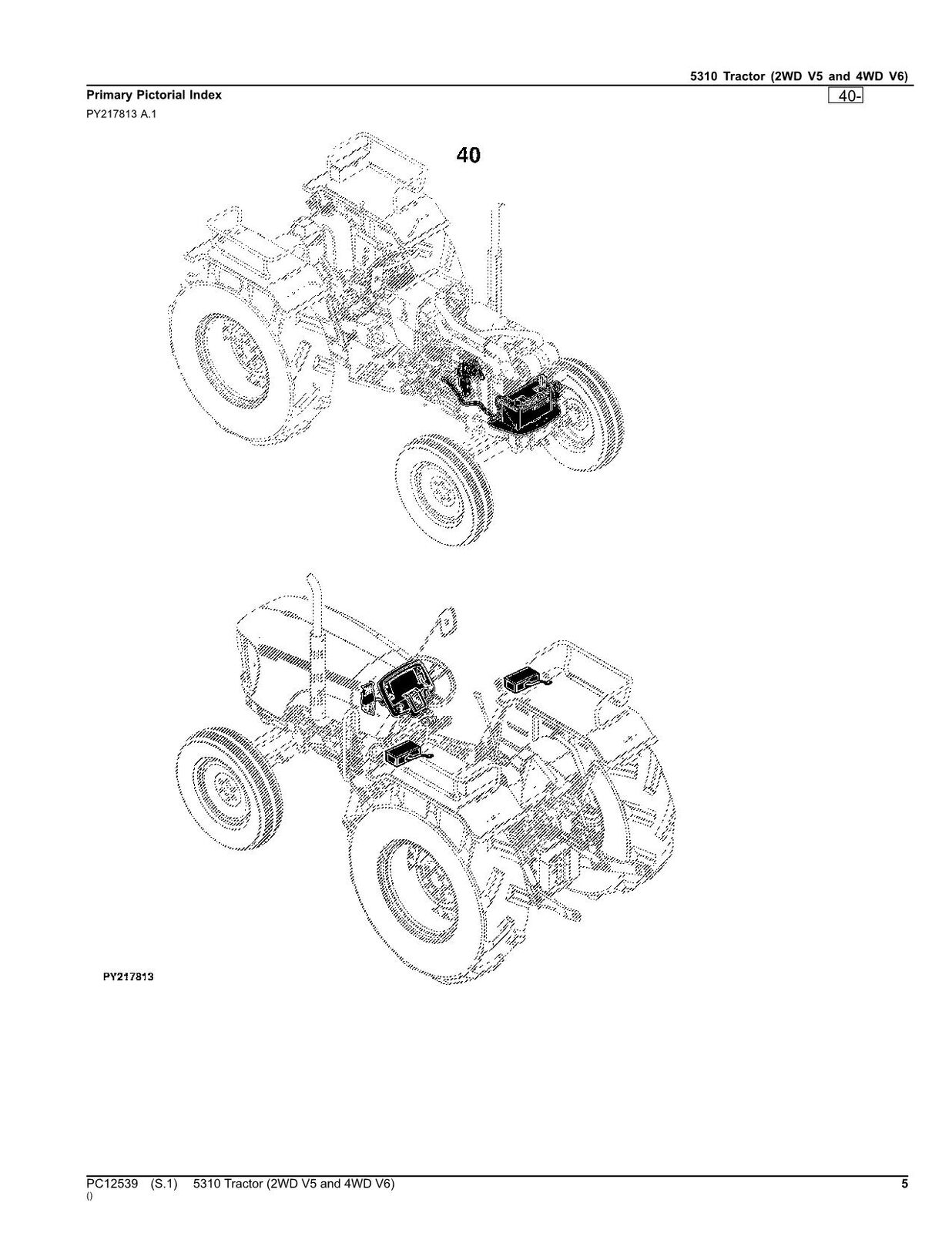 JOHN DEERE 5310 TRACTOR PARTS CATALOG MANUAL