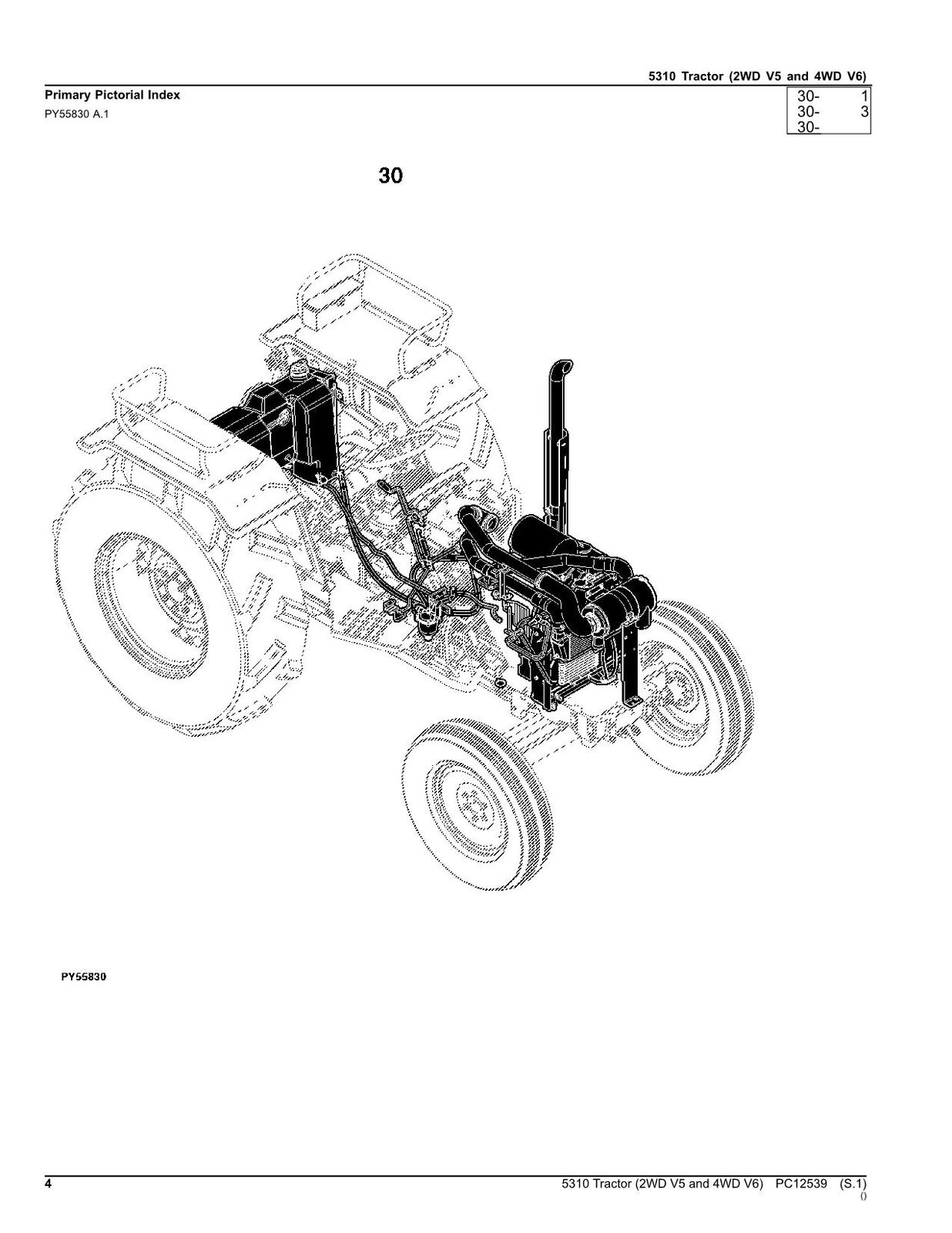 JOHN DEERE 5310 TRACTOR PARTS CATALOG MANUAL