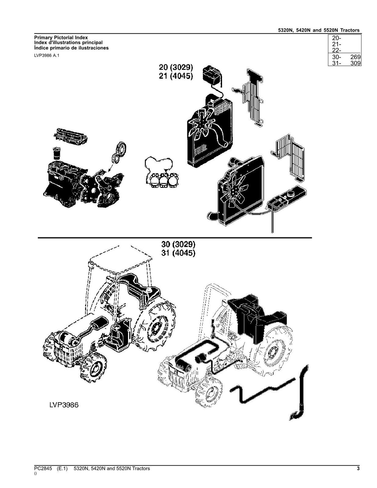 MANUEL DU CATALOGUE DES PIÈCES DE RECHANGE POUR TRACTEUR JOHN DEERE 5320N 5420N 5520N 