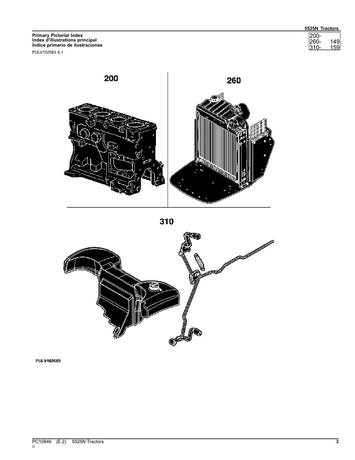 JOHN DEERE 5525N  TRACTOR PARTS CATALOG MANUAL