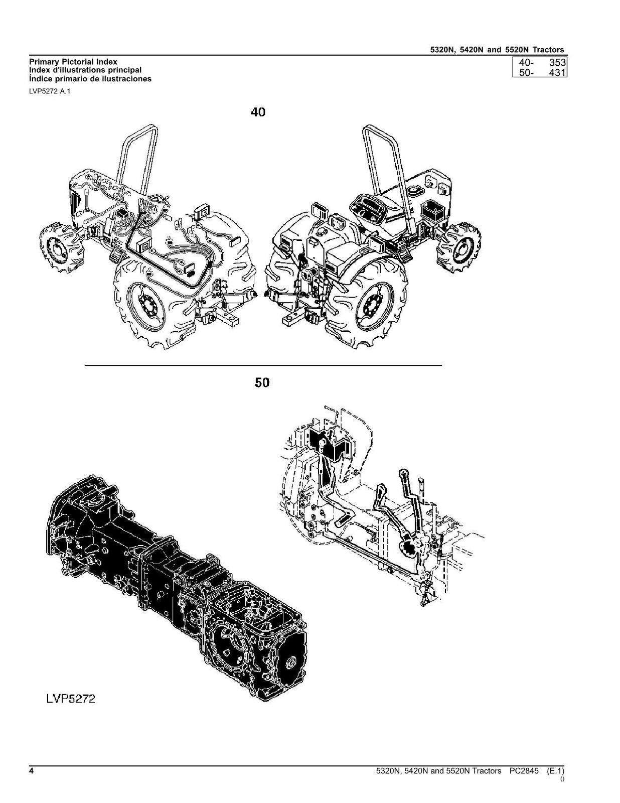 MANUEL DU CATALOGUE DES PIÈCES DE RECHANGE POUR TRACTEUR JOHN DEERE 5320N 5420N 5520N 