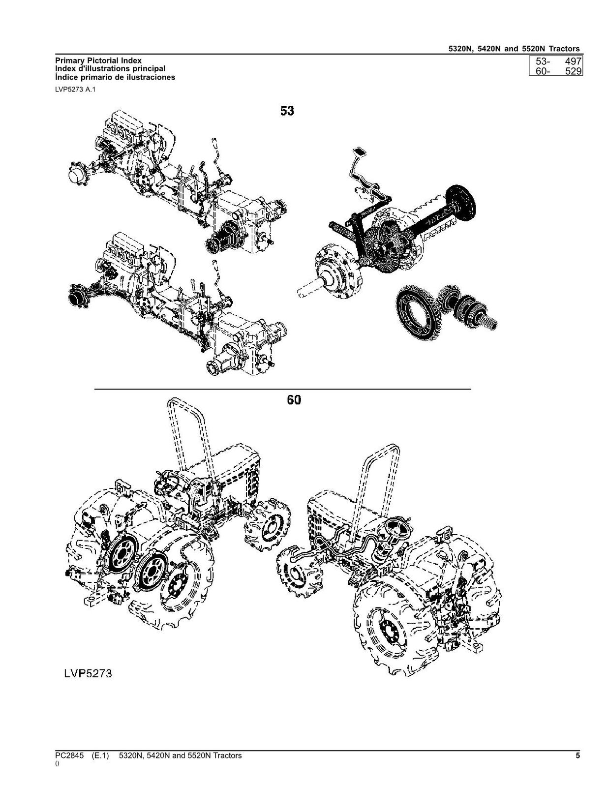 MANUEL DU CATALOGUE DES PIÈCES DE RECHANGE POUR TRACTEUR JOHN DEERE 5320N 5420N 5520N 