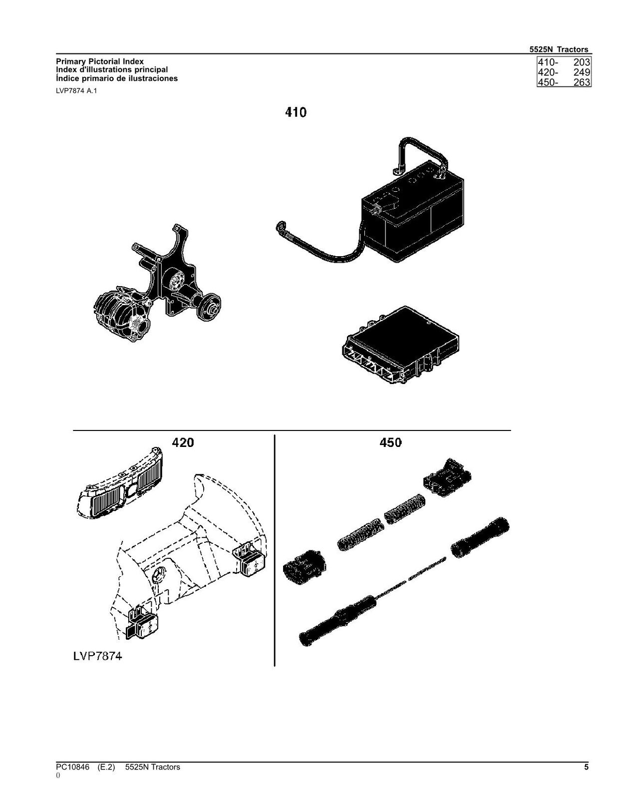 MANUEL DU CATALOGUE DES PIÈCES DU TRACTEUR JOHN DEERE 5525N 