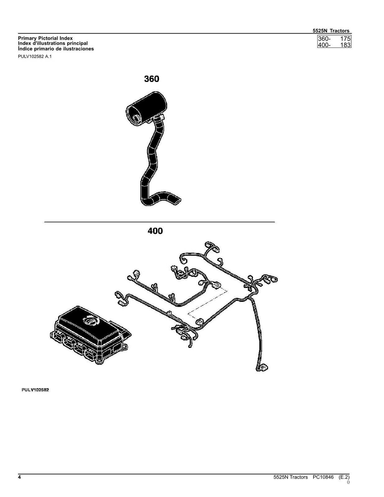 JOHN DEERE 5525N  TRACTOR PARTS CATALOG MANUAL