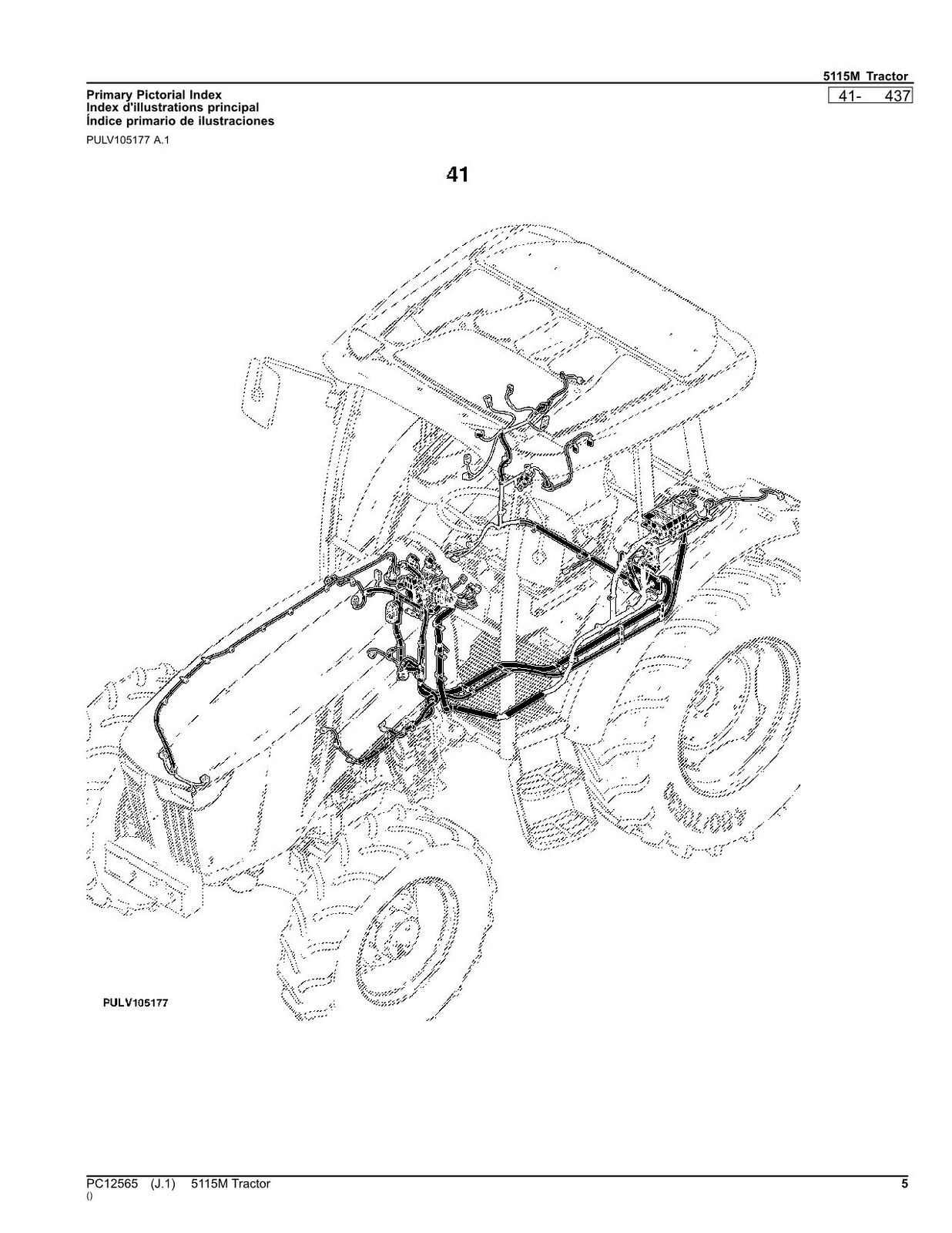 JOHN DEERE 5115M TRAKTOR-TEILEKATALOGHANDBUCH Nr. 2 