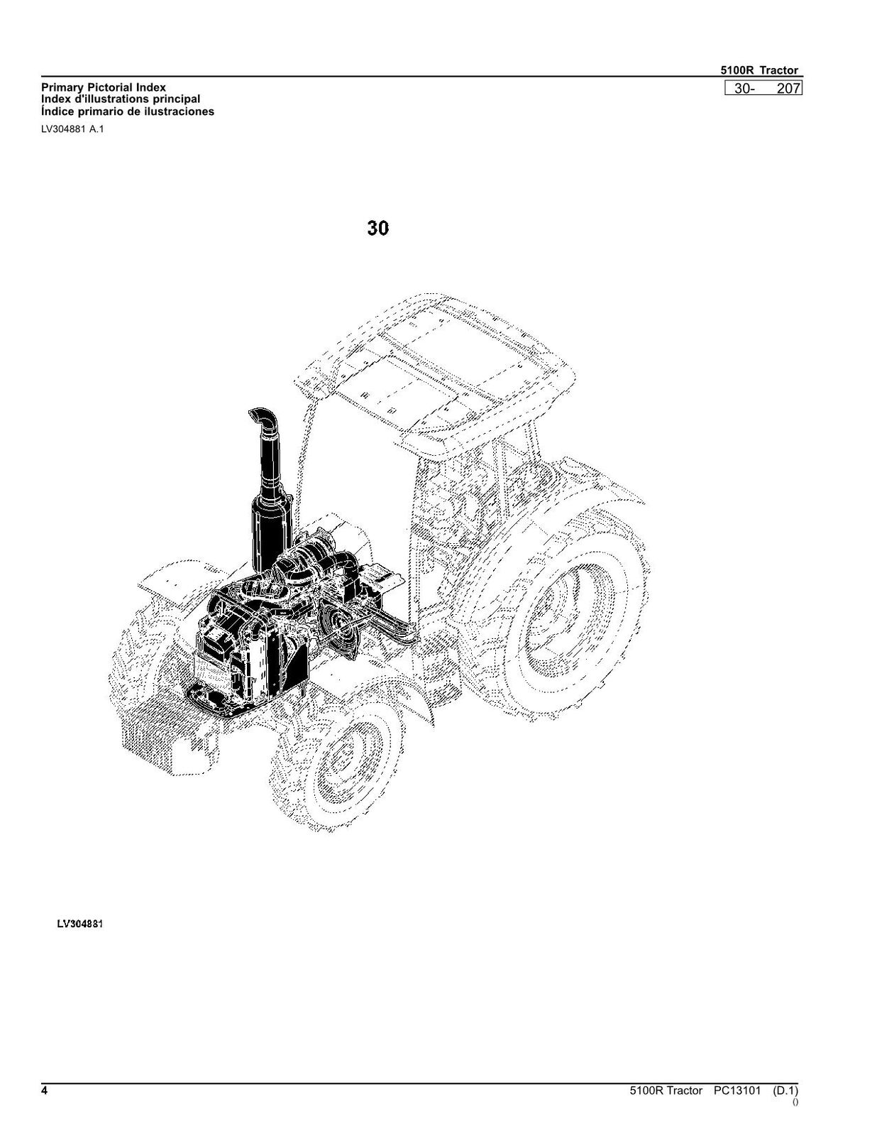 JOHN DEERE 5100R TRACTOR PARTS CATALOG MANUAL #3