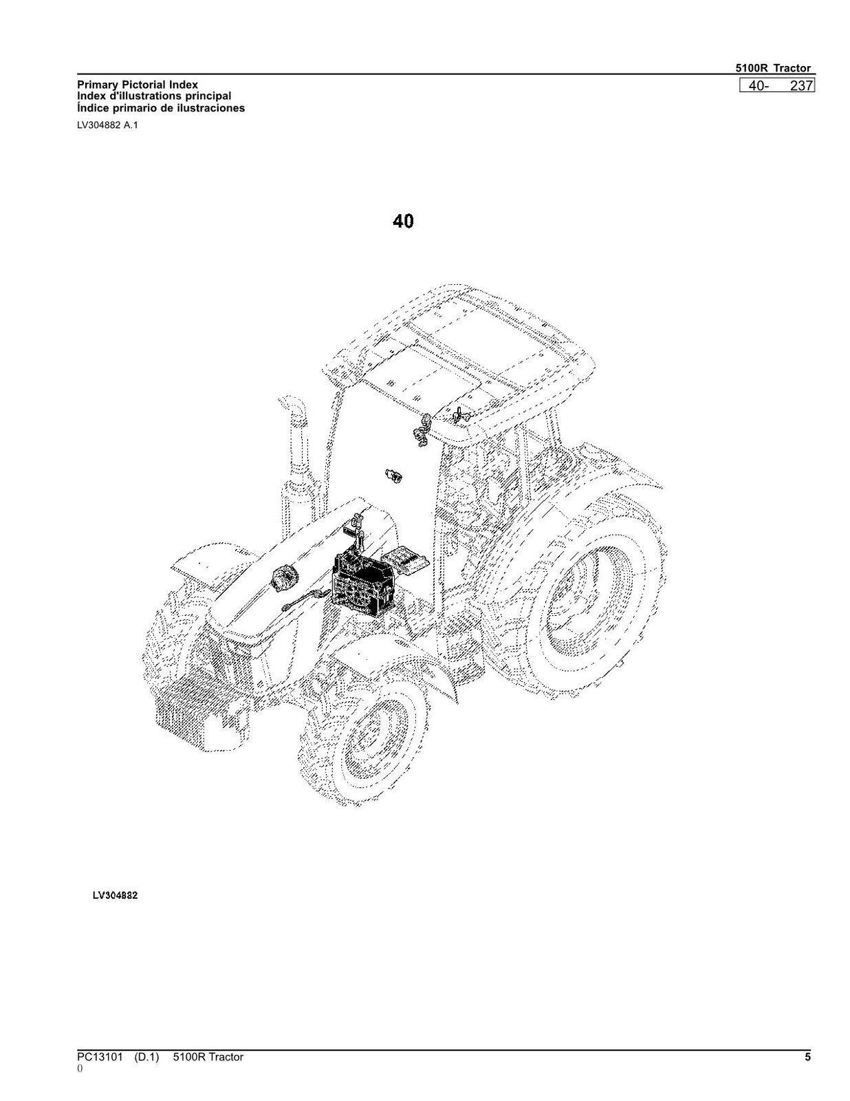 JOHN DEERE 5100R TRACTOR PARTS CATALOG MANUAL #3