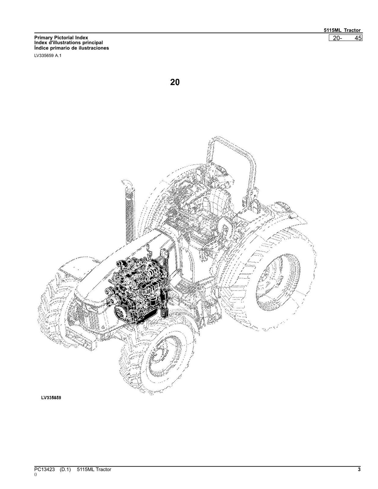 JOHN DEERE 5115ML TRAKTOR-TEILEKATALOGHANDBUCH Nr. 4 