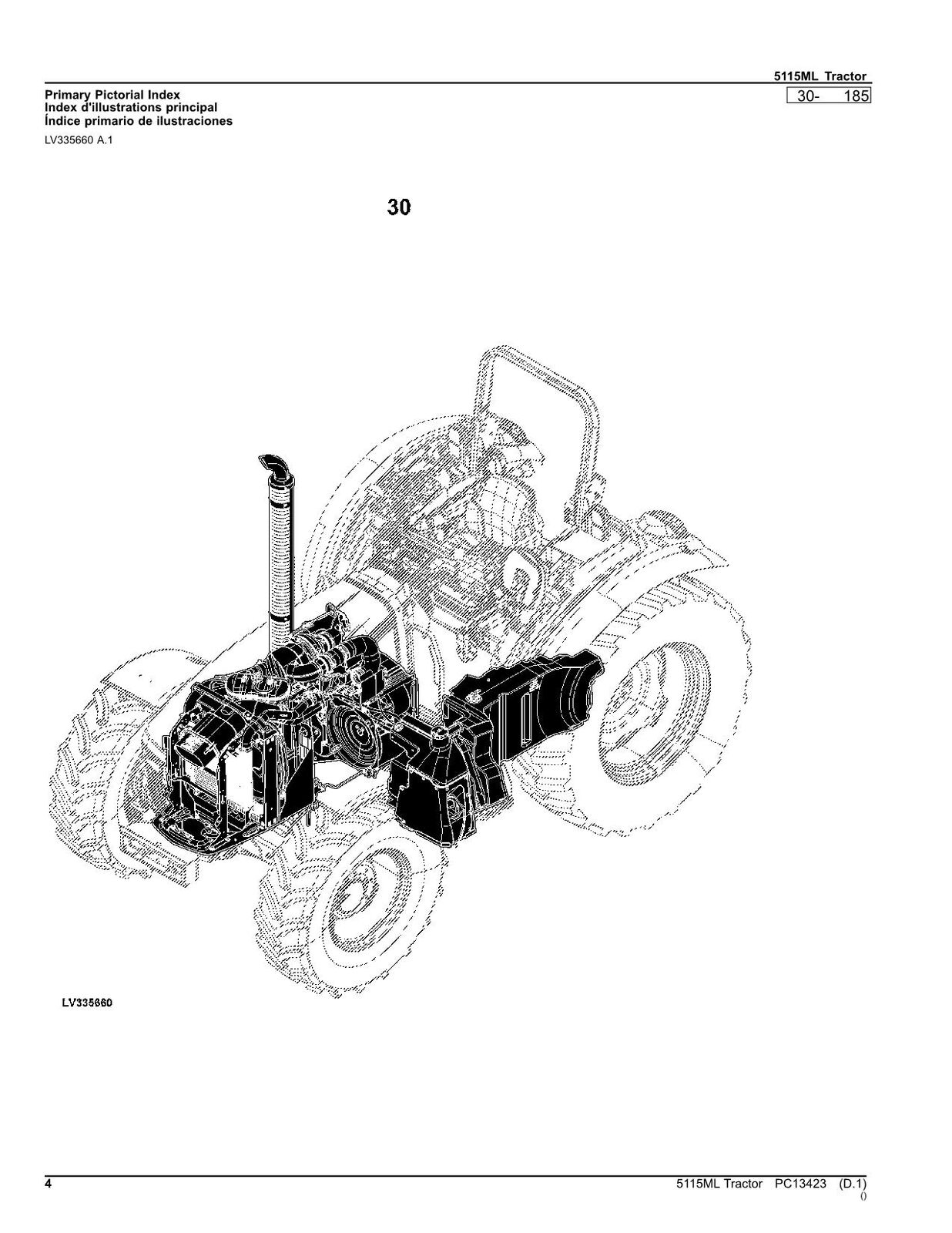 JOHN DEERE 5115ML TRAKTOR-TEILEKATALOGHANDBUCH Nr. 4 