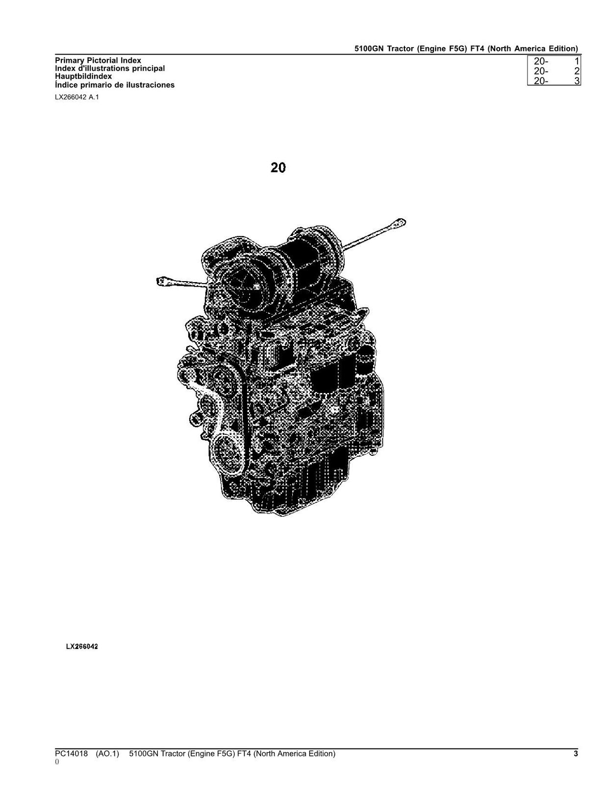 JOHN DEERE 5100GN TRACTOR PARTS CATALOG MANUAL