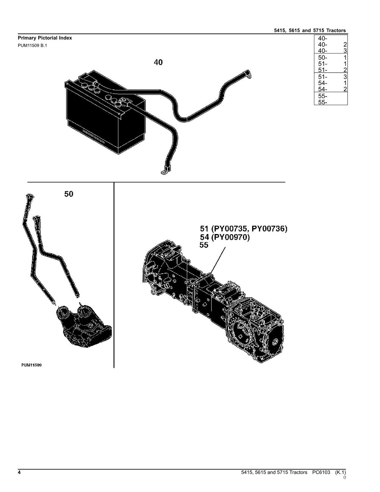 MANUEL DU CATALOGUE DES PIÈCES DE RECHANGE POUR TRACTEUR JOHN DEERE 5415 5615 5715 