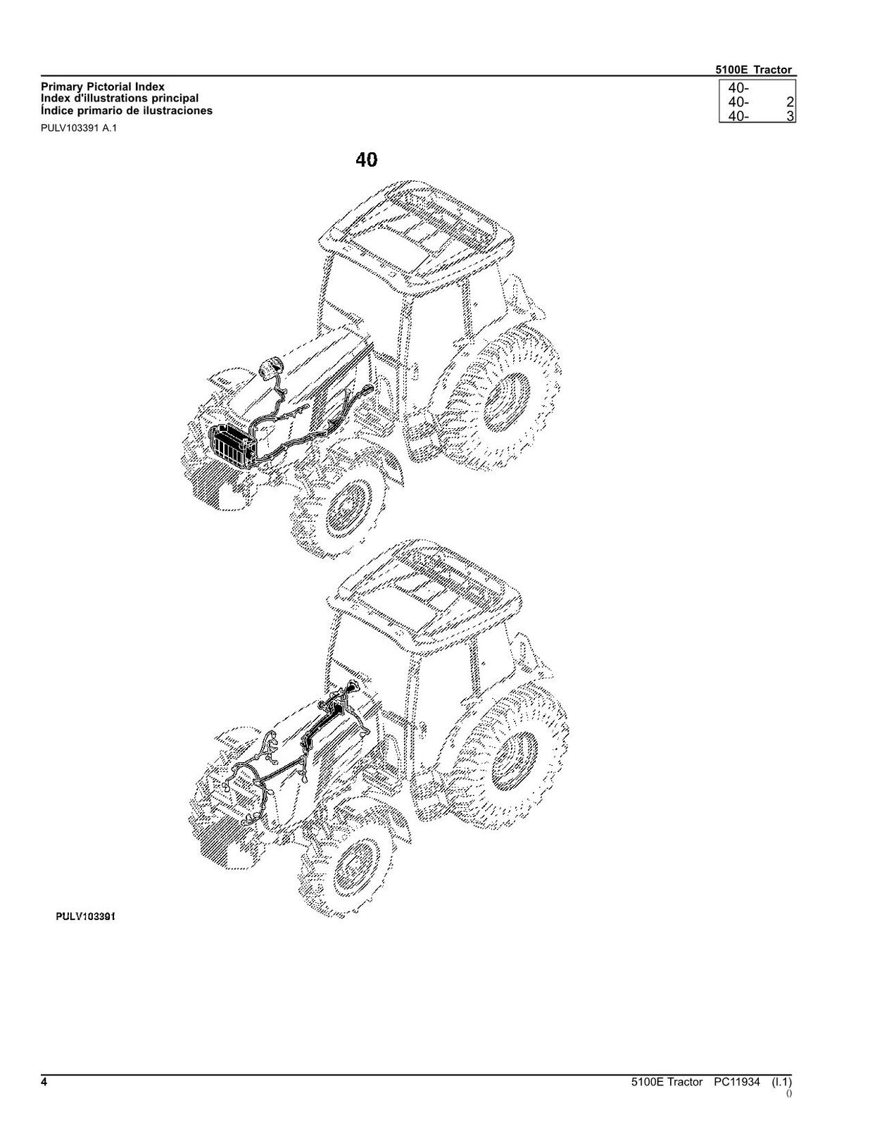 JOHN DEERE 5100E TRAKTOR ERSATZTEILKATALOGHANDBUCH #2 