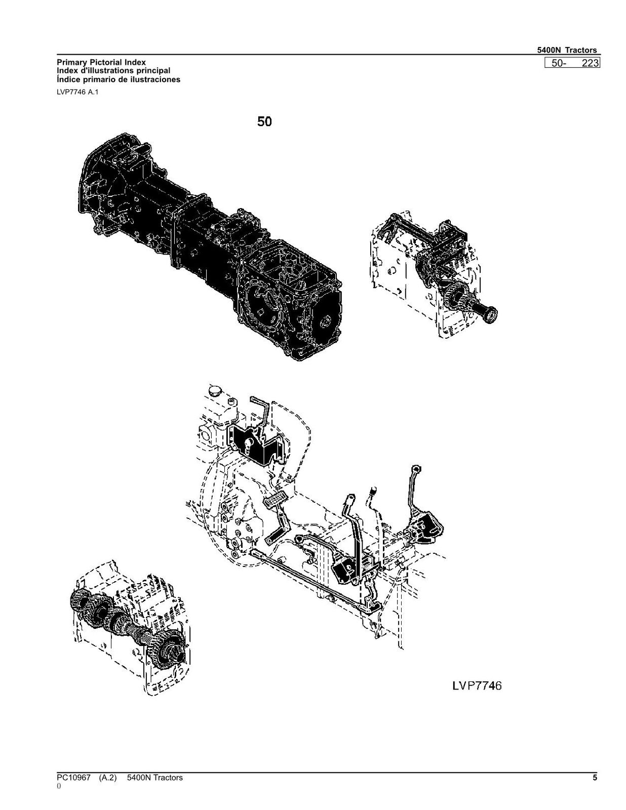 JOHN DEERE 5400N TRACTOR PARTS CATALOG MANUAL