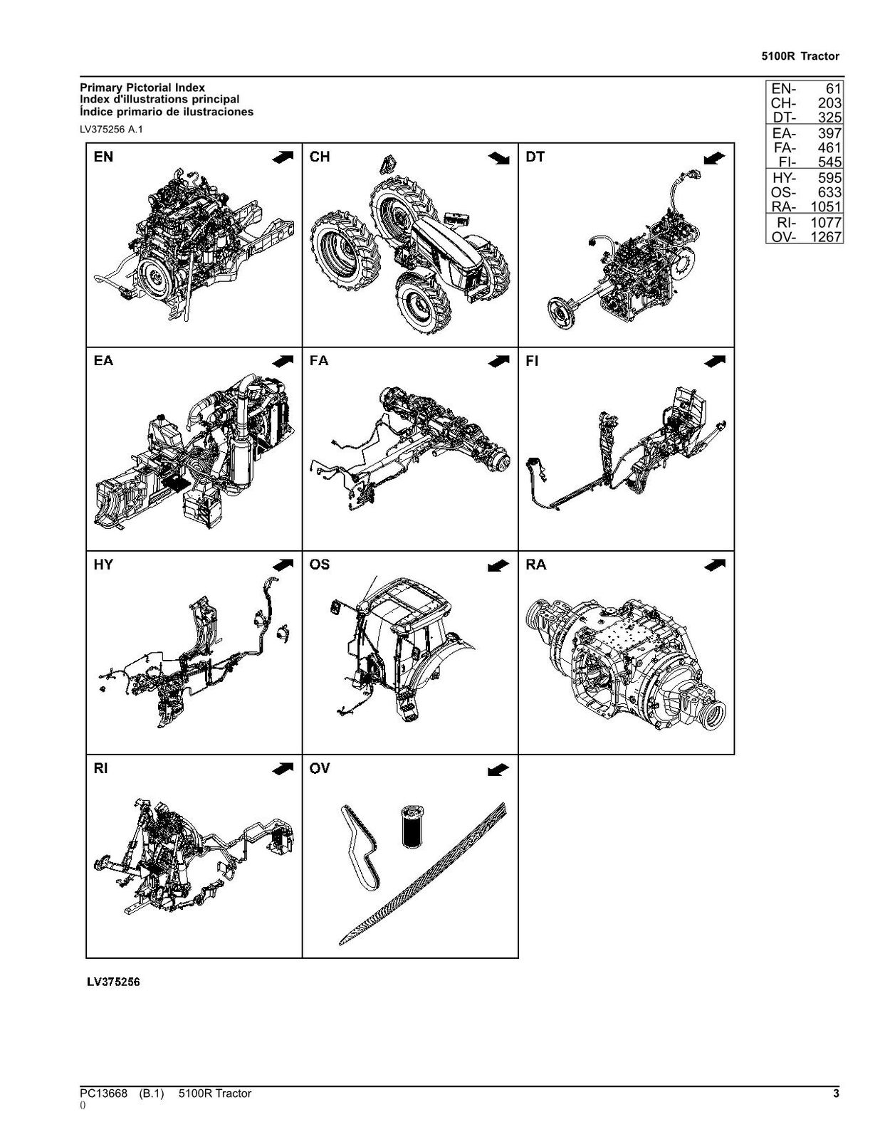 JOHN DEERE 5100R TRACTOR PARTS CATALOG MANUAL #2