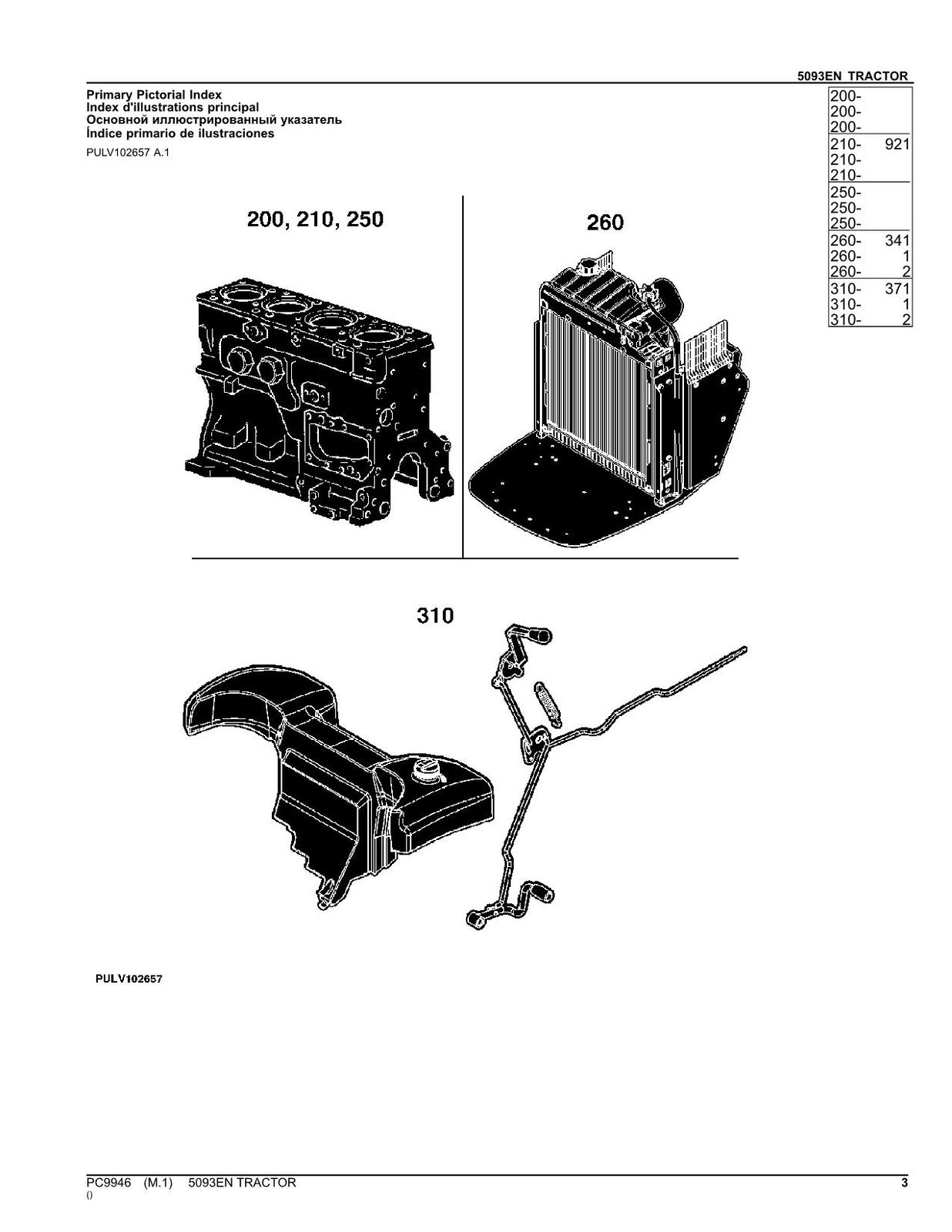 JOHN DEERE 5093EN TRACTOR PARTS CATALOG MANUAL