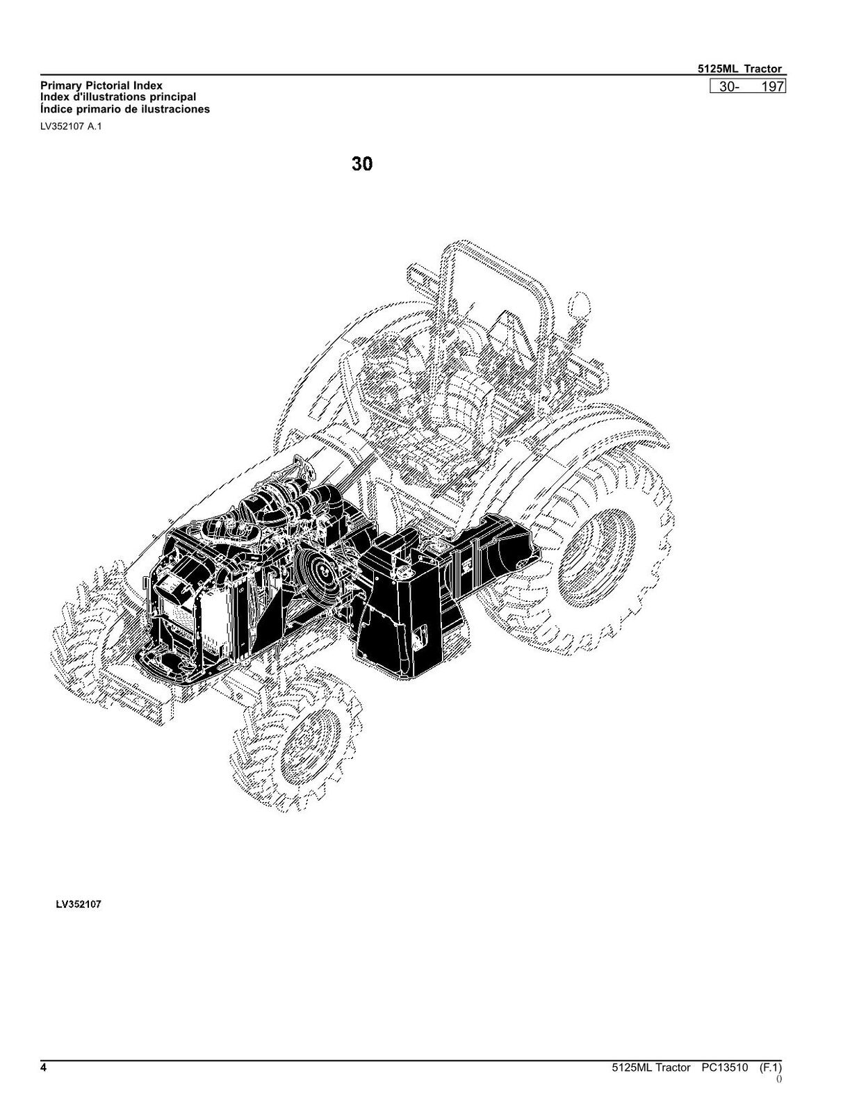 MANUEL DU CATALOGUE DES PIÈCES DU TRACTEUR JOHN DEERE 5125ML 