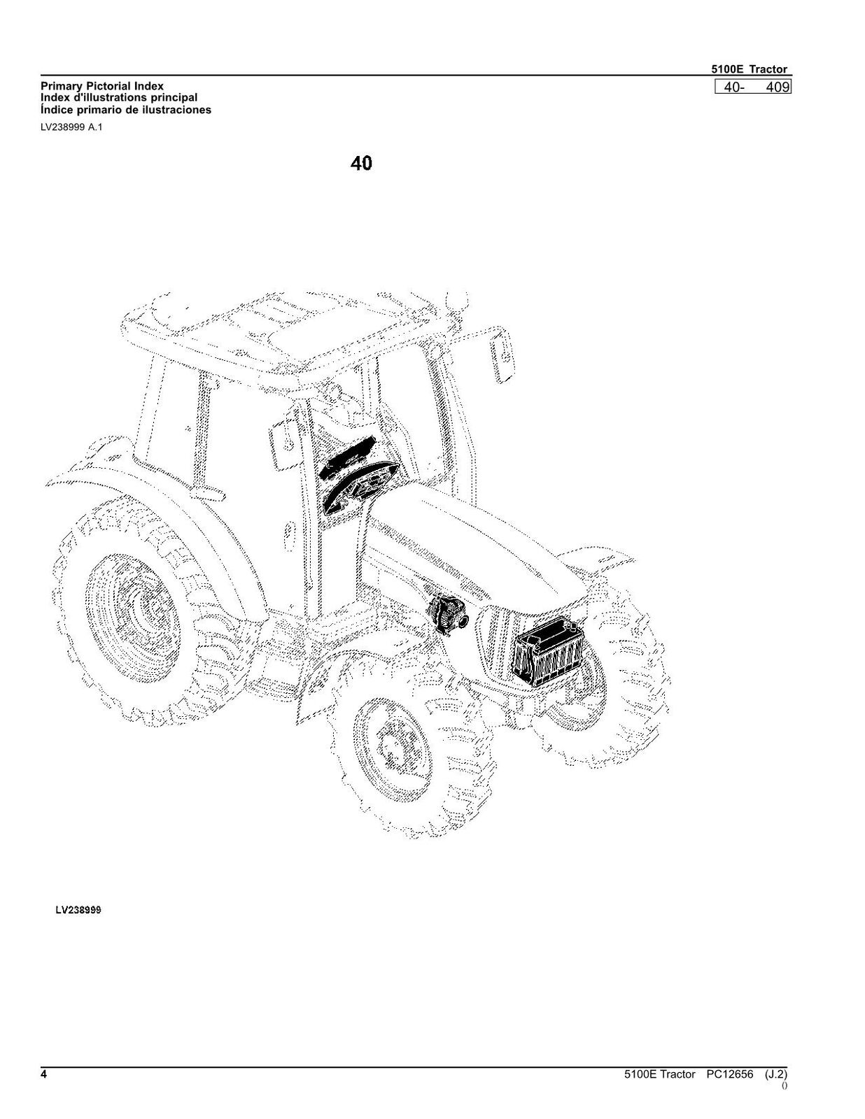 JOHN DEERE 5100E TRACTOR PARTS CATALOG MANUAL #1