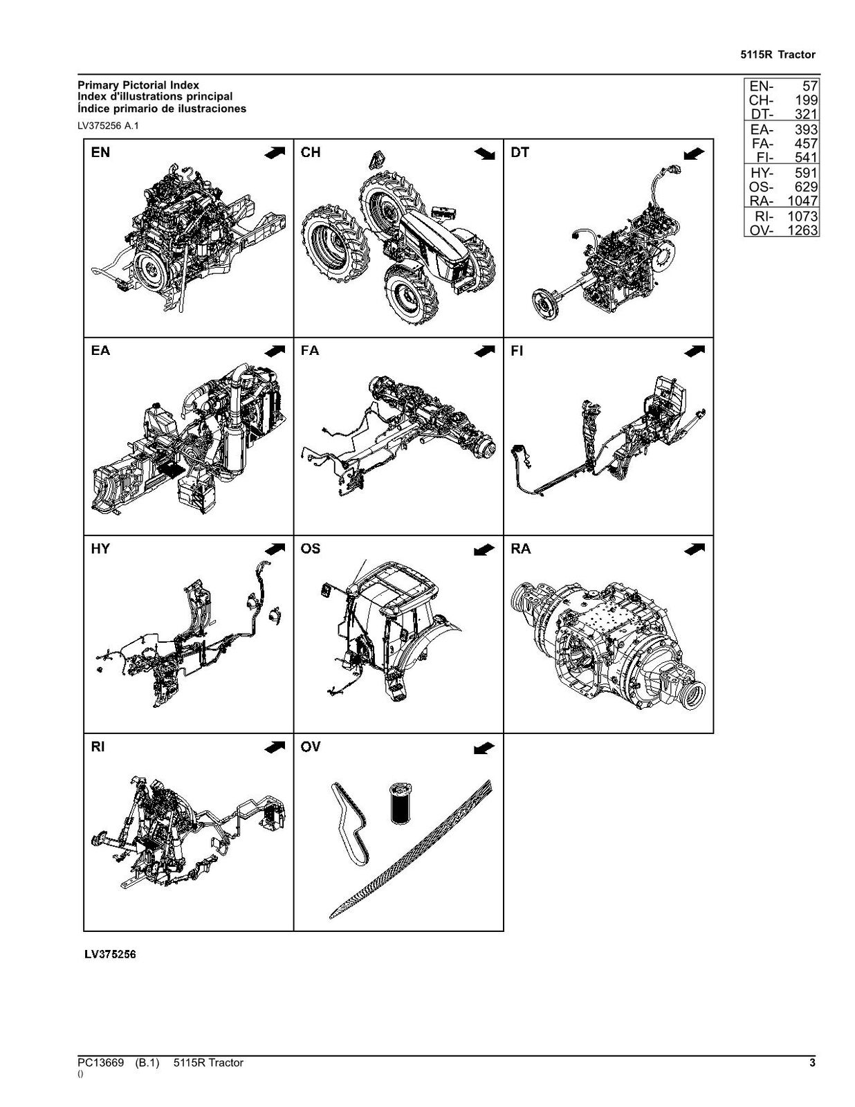 JOHN DEERE 5115R TRACTOR PARTS CATALOG MANUAL #2