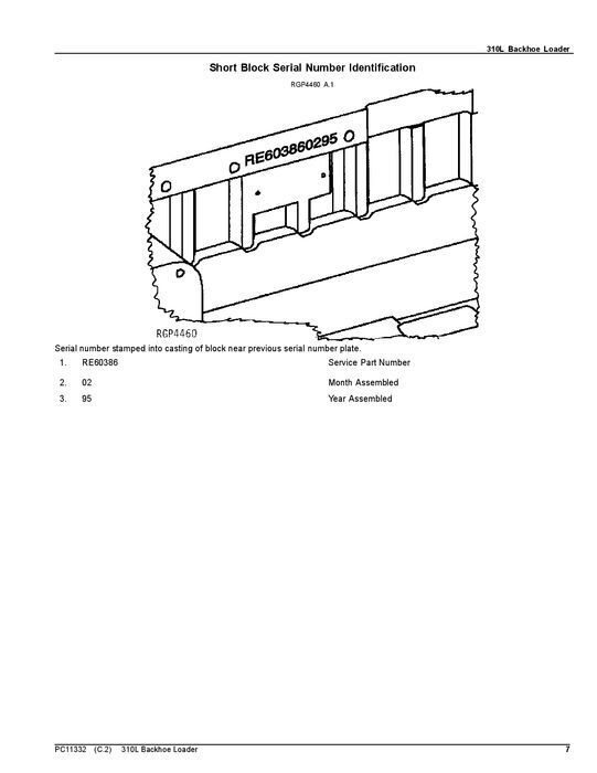 JOHN DEERE 310L BACKHOE LOADER PARTS CATALOG MANUAL #1