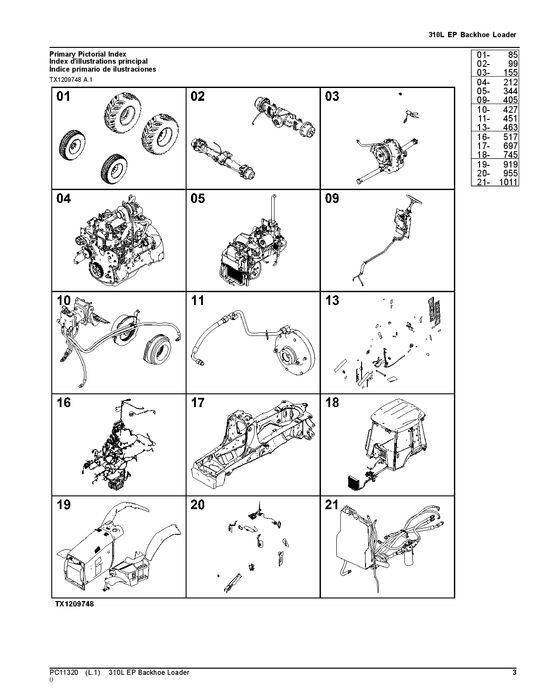 JOHN DEERE 310L BACKHOE LOADER PARTS CATALOG MANUAL #6