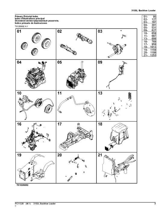 JOHN DEERE 315SL EP BACKHOE LOADER PARTS CATALOG MANUAL #6