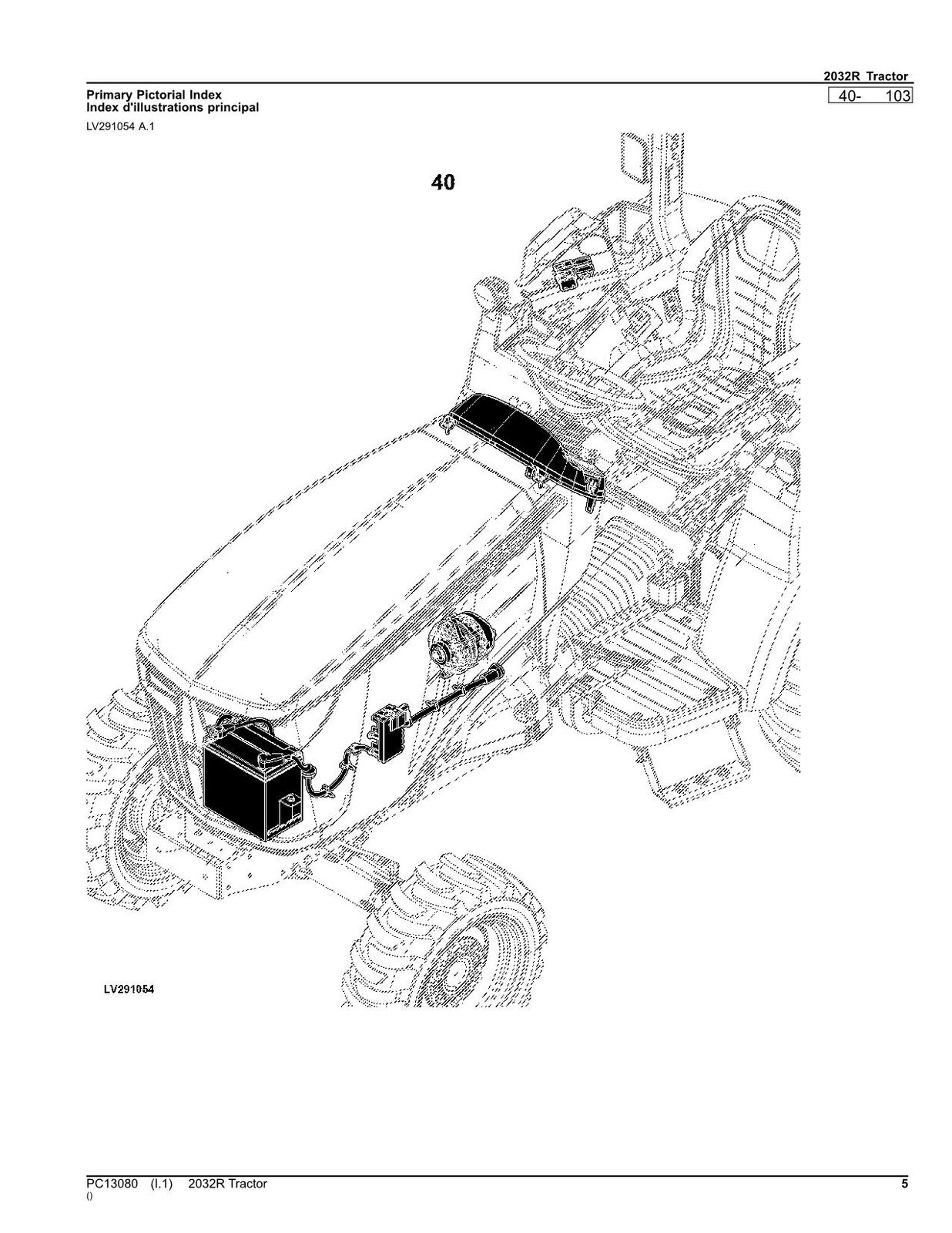 JOHN DEERE 2032R TRACTOR PARTS CATALOG MANUAL #2