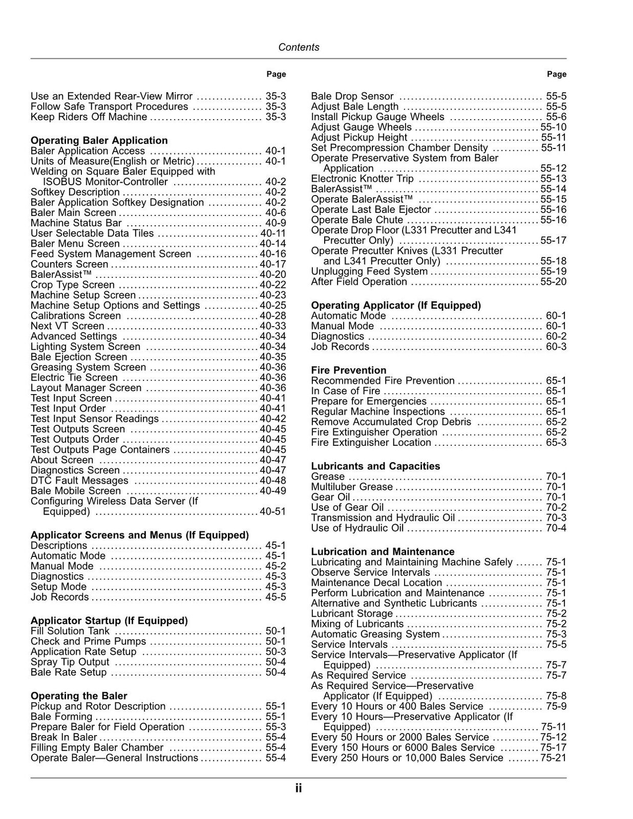 JOHN DEERE L331  L331  L341  L341 PRECUTTER BALER OPERATORS MANUAL