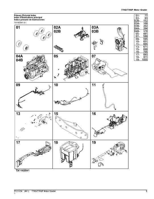 MANUEL DU CATALOGUE DES PIÈCES DE LA NIVELEUSE JOHN DEERE 770G 770GP #7