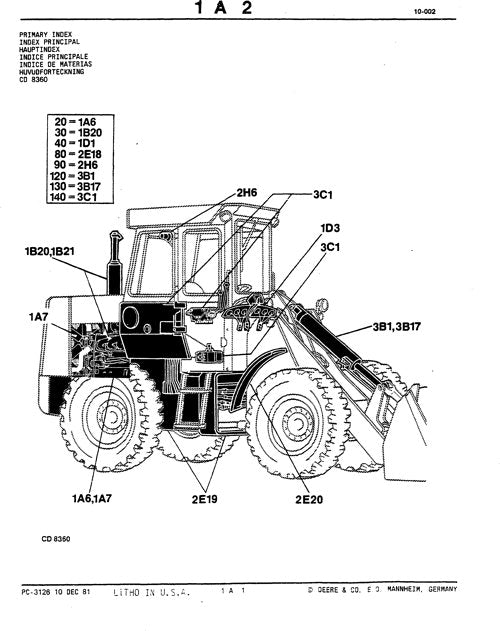 JOHN DEERE 644B LOADER PARTS CATALOG MANUAL #2