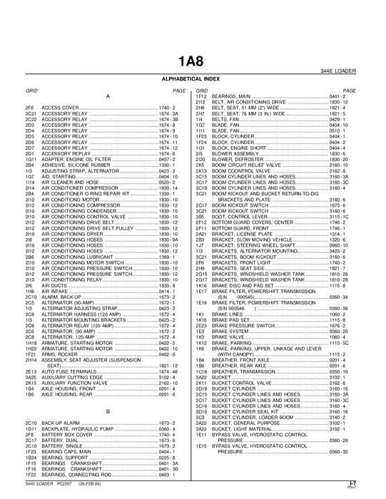 JOHN DEERE 344E LOADER PARTS CATALOG MANUAL #1