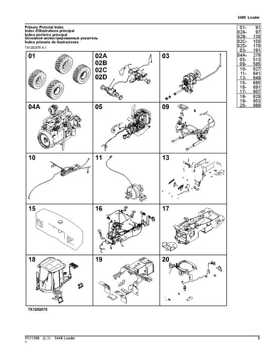 JOHN DEERE 544K LOADER PARTS CATALOG MANUAL #1