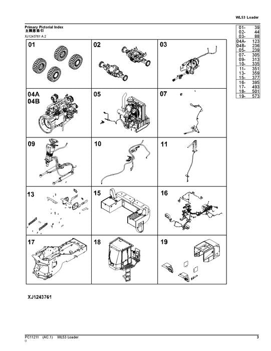 JOHN DEERE WL53 LADER-ERSATZTEILKATALOGHANDBUCH