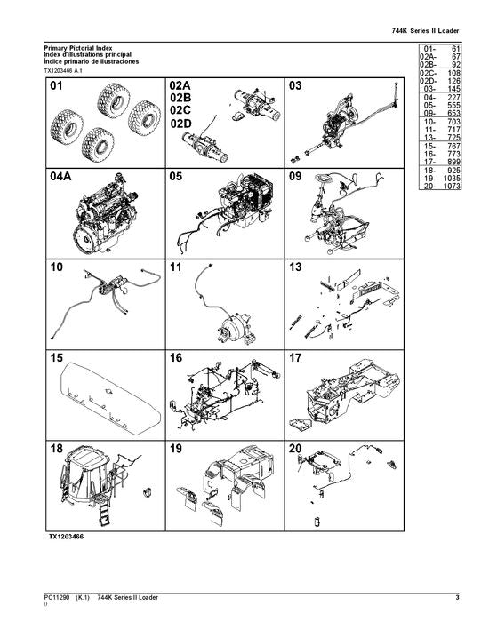 JOHN DEERE 744K SERIES II LOADER PARTS CATALOG MANUAL #2