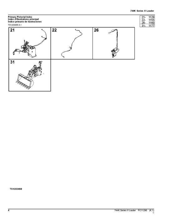 JOHN DEERE 744K SERIES II LOADER PARTS CATALOG MANUAL #2