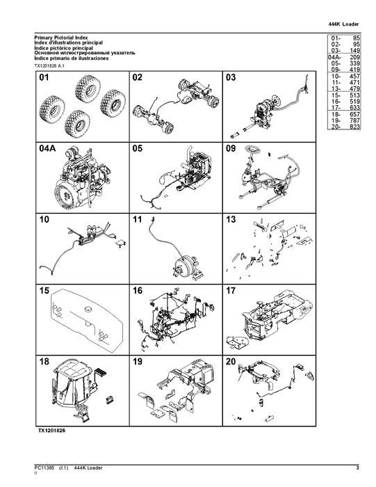 JOHN DEERE 444K LOADER PARTS CATALOG MANUAL #1