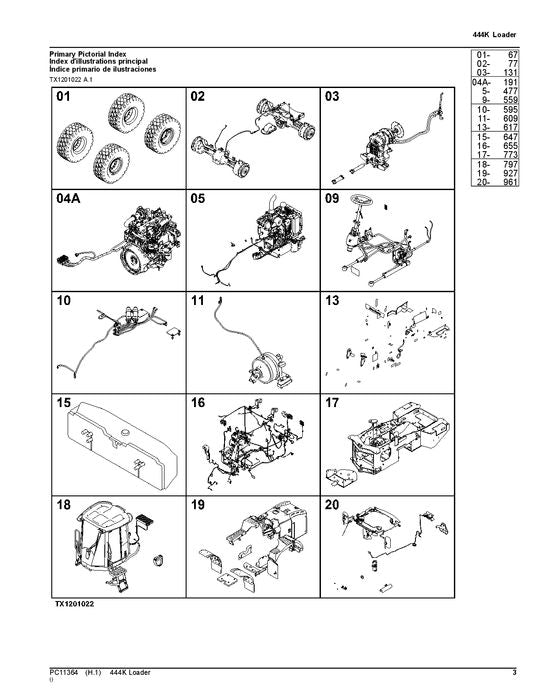 JOHN DEERE 444K LADER-TEILEKATALOGHANDBUCH Nr. 2