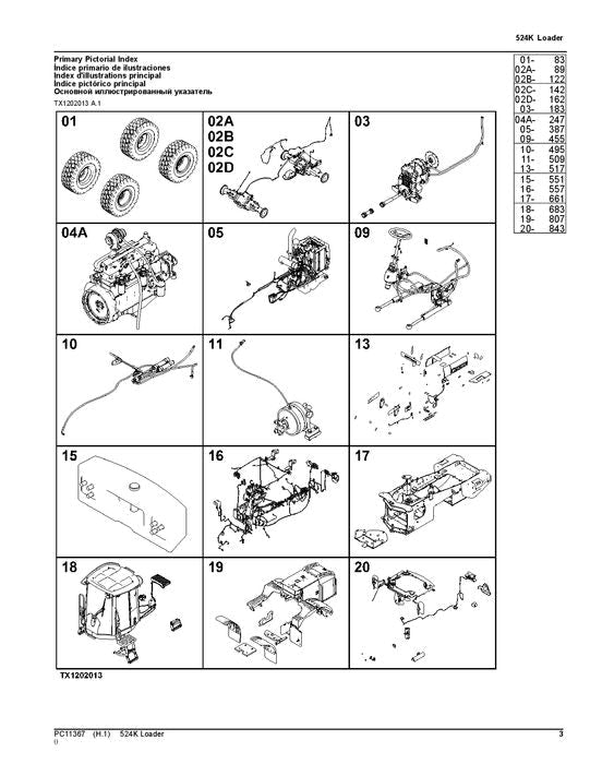 MANUEL DU CATALOGUE DES PIÈCES DE RECHANGE DU CHARGEUR JOHN DEERE 524K #3