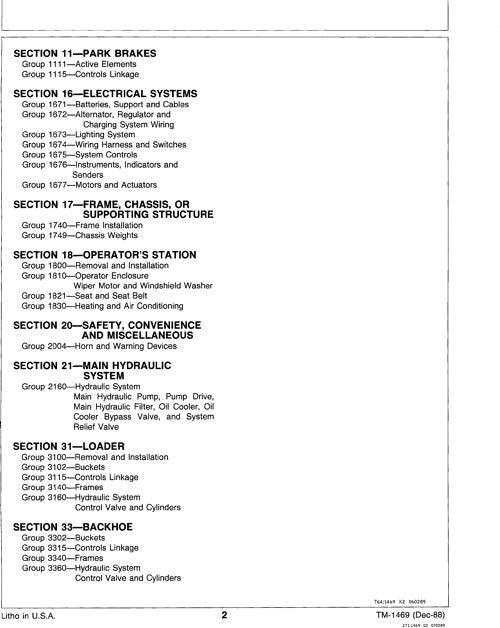 JOHN DEERE 410B 510B 410C 510C BACKHOE REPAIR SERVICE TECHNICAL MANUAL TM1469