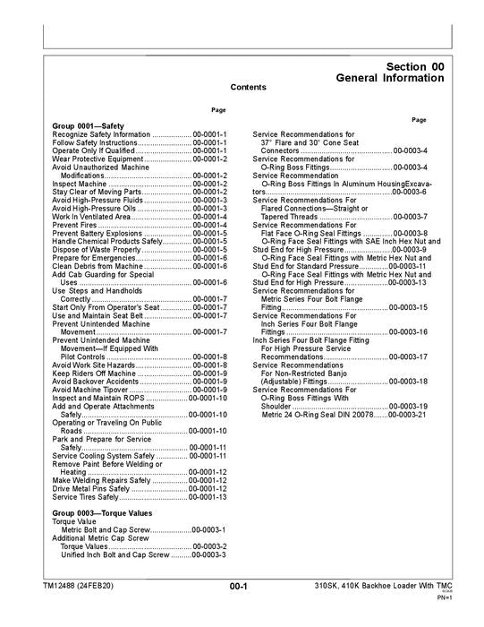 JONH DEERE 310SK 410K TC TMC BACKHOE LOADER REPAIR SERVICE MANUAL