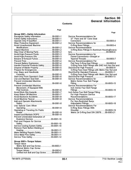 JONH DEERE 710J BACKHOE LOADER REPAIR SERVICE MANUAL #2